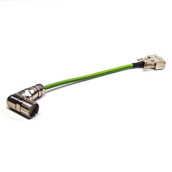 Servo Pan Tilt - ปลั๊กตัวผู้ DB15 พิน ต่อกับขั้วต่อสัญญาณเซอร์โว M23 12