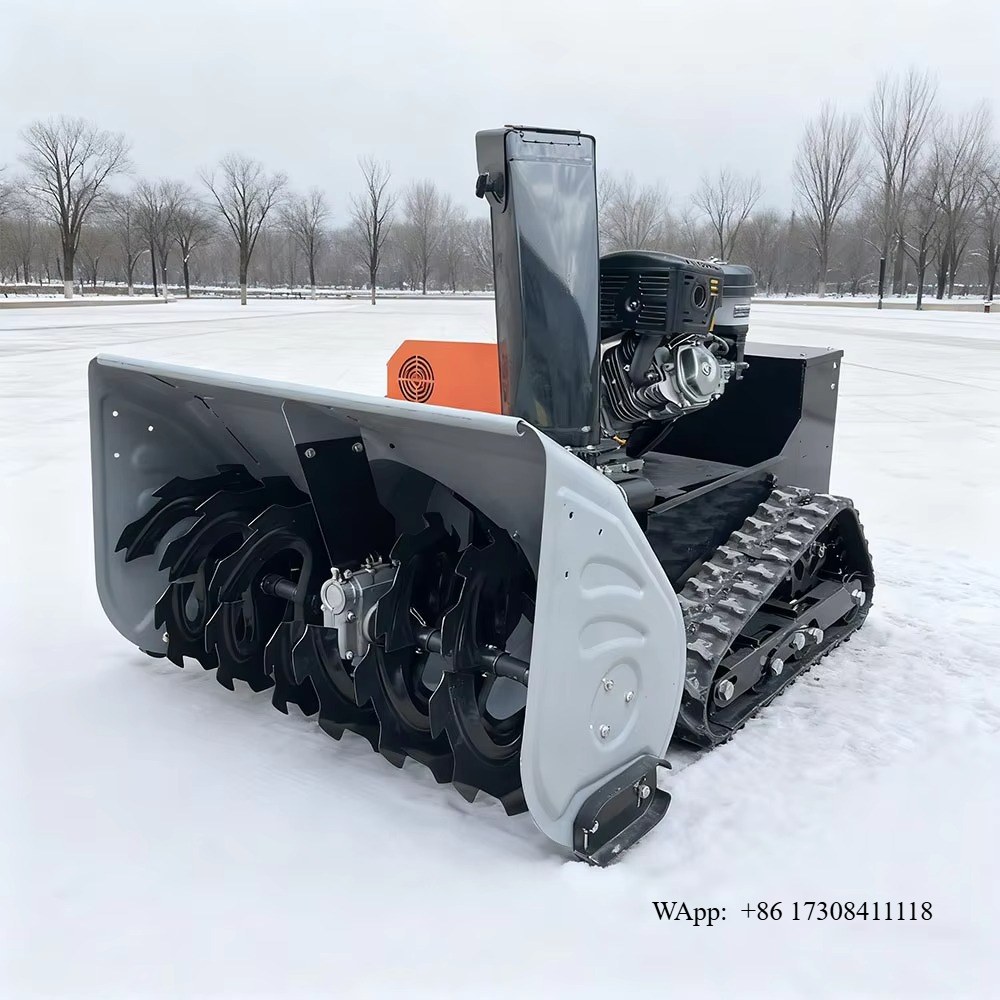 Robot Track - หุ่นยนต์เป่าหิมะแบบมีระบบขับเคลื่อนด้วยตัวเอง ควบคุมระยะไกล สำหรับงานกำจัดหิมะในฤดูหนาว ทั้งบนทางรถเข้าบ้านและทางลาดชัน
