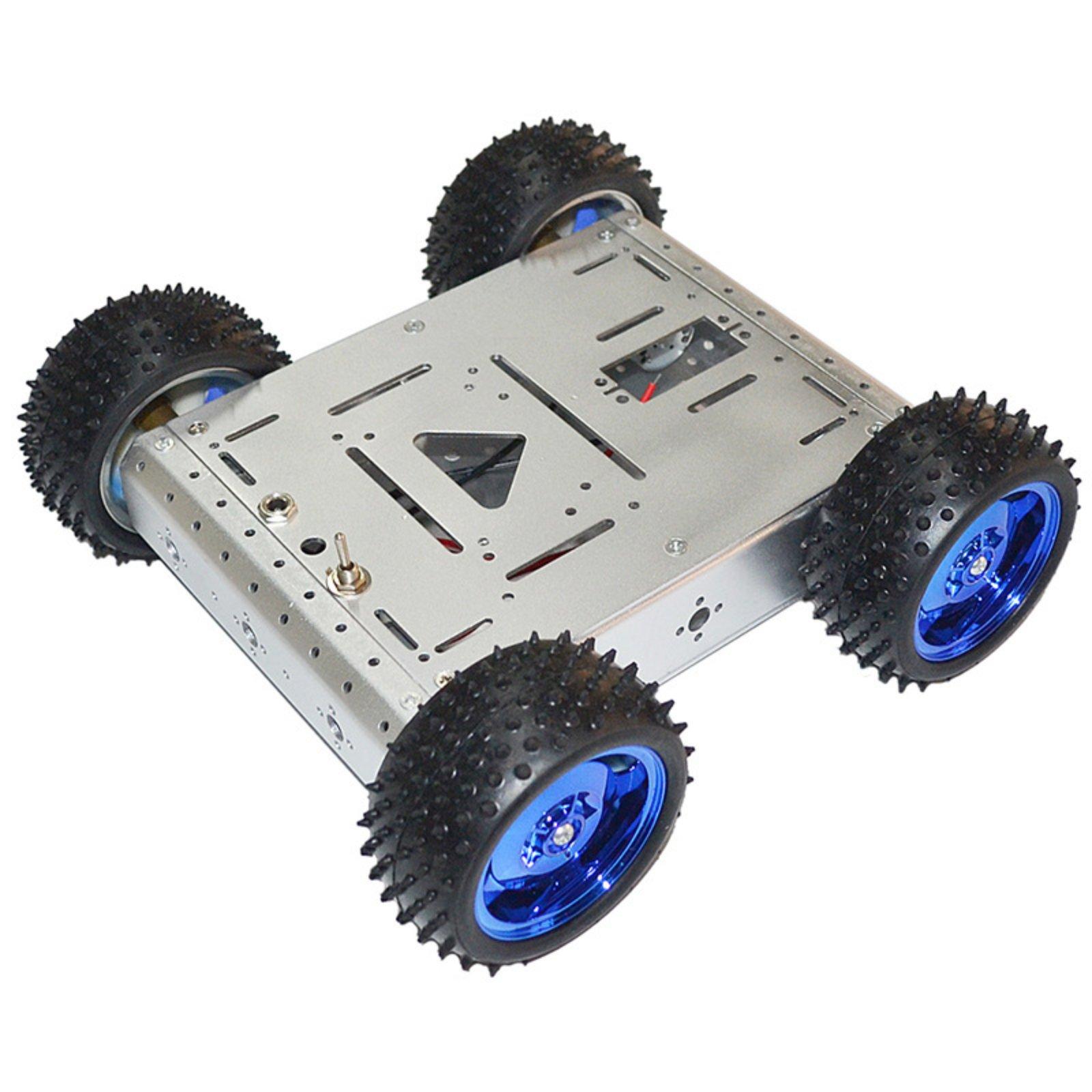 Robot Wheel - แชสซีรถยนต์อัจฉริยะขับเคลื่อนสี่ล้อ แชสซีรถหุ่นยนต์ขับเคลื่อนสี่ล้อที่มั่นคง ล้อที่มีแรงยึดเกาะสูง ขับเคลื่อนสี่ล้อ