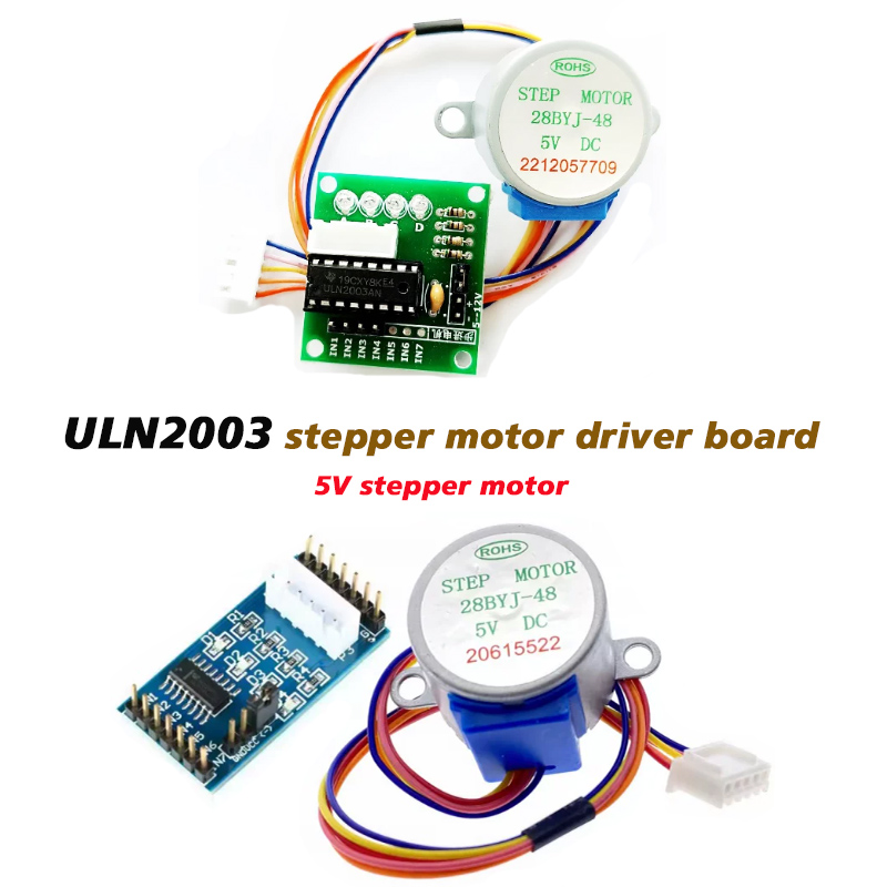 Uln2003 Driver - บอร์ดไดรเวอร์มอเตอร์สเต็ปเปอร์ 5V ULN2003 บอร์ดไดรเวอร์มอเตอร์สเต็ปเปอร์แบบห้าสายสี่เฟส บอร์ดทดสอบ 1