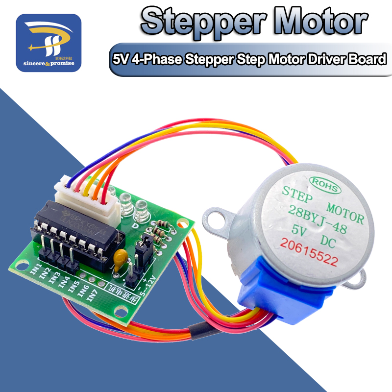 28Byj-48 - ชุดอุปกรณ์ Raspberry Pi มอเตอร์สเต็ปแบบ4เฟส5V 28BYJ-48 1ชุด
