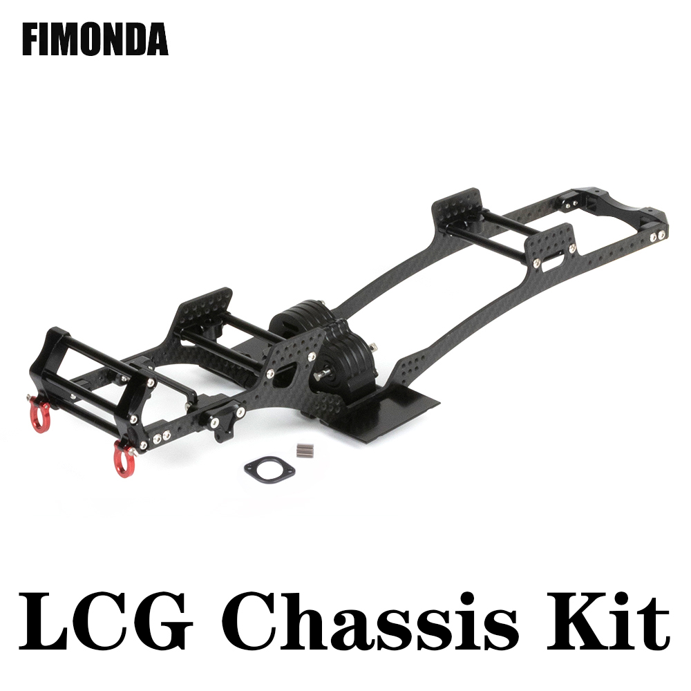 Robot Car Kit - คาร์บอนไฟเบอร์ LCG แชสซีชุดกรอบราง V2 เกียร์ลื่นไถลสําหรับ 1/10