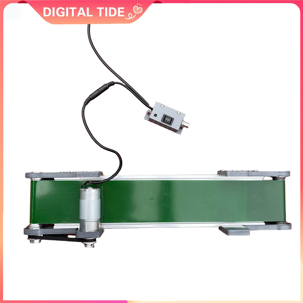 Line Follower Robot - สายพานลำเลียงแบบตั้งโต๊ะ 10*100 ซม. ปรับความเร็วได้ มอเตอร์ไฟฟ้า สายพานลำเลียงปรับทิศทางได้