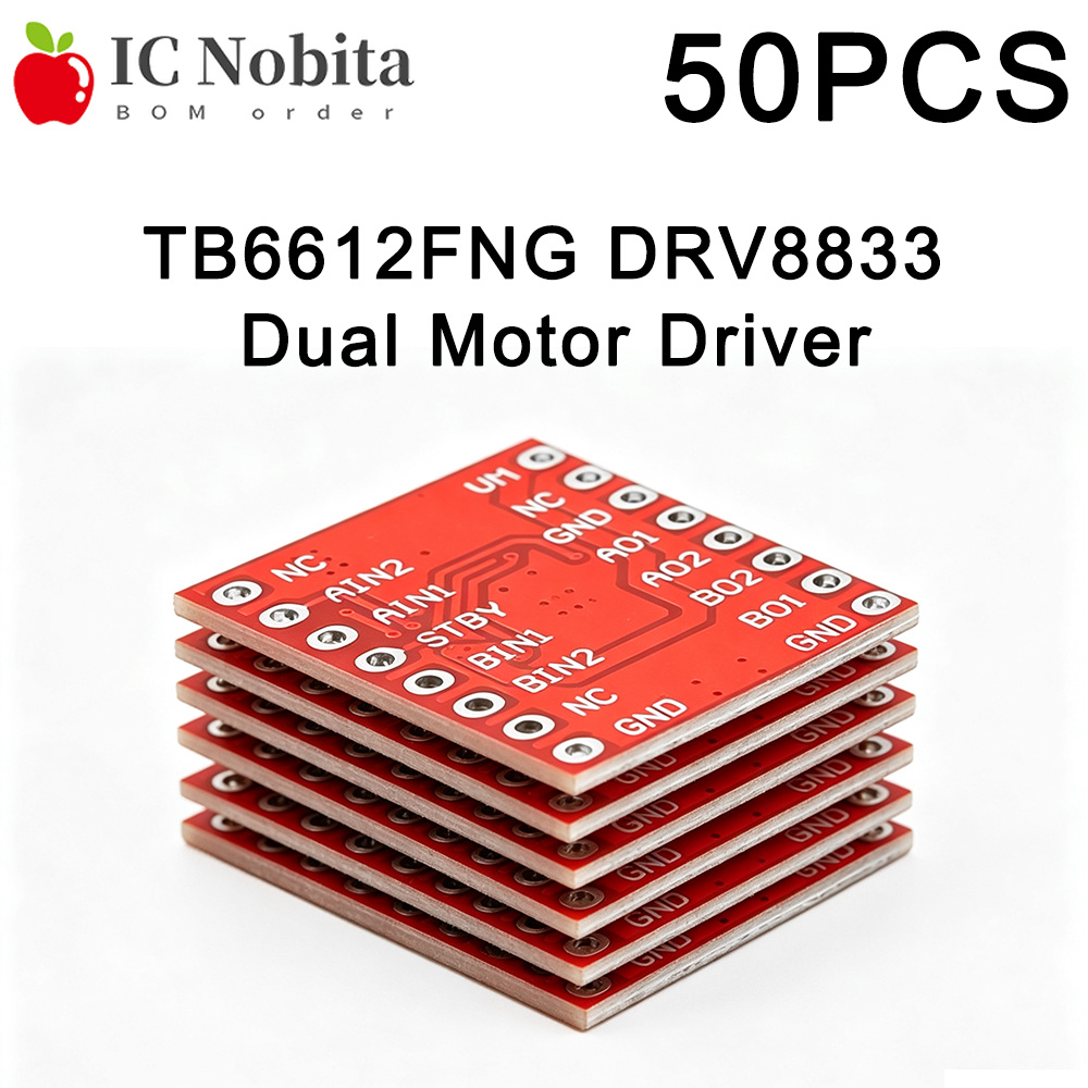 Motor Driver L298N - 50 ชิ้น TB6612FNG DRV8833 ไดรเวอร์มอเตอร์คู่ 1A