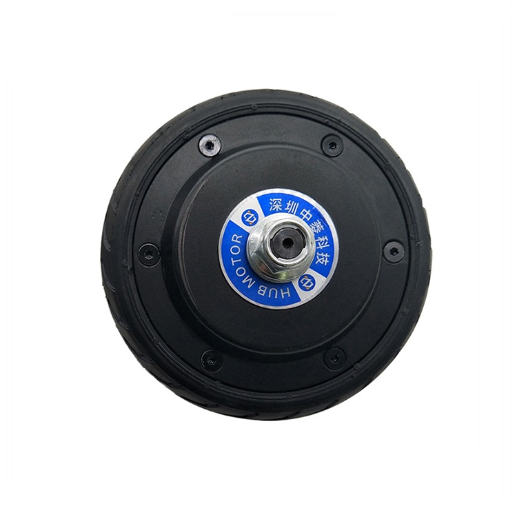 Robot Wheel - มอเตอร์เซอร์โวฮับแบบไร้เกียร์ ขนาด 5.5 นิ้ว 24V 150W