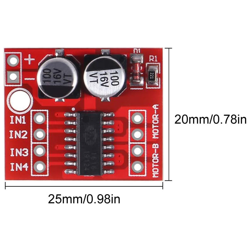 โมดูลควบคุมมอเตอร์ DC รุ่น MX1 - L298N Module บทวิจารณ์และราคา