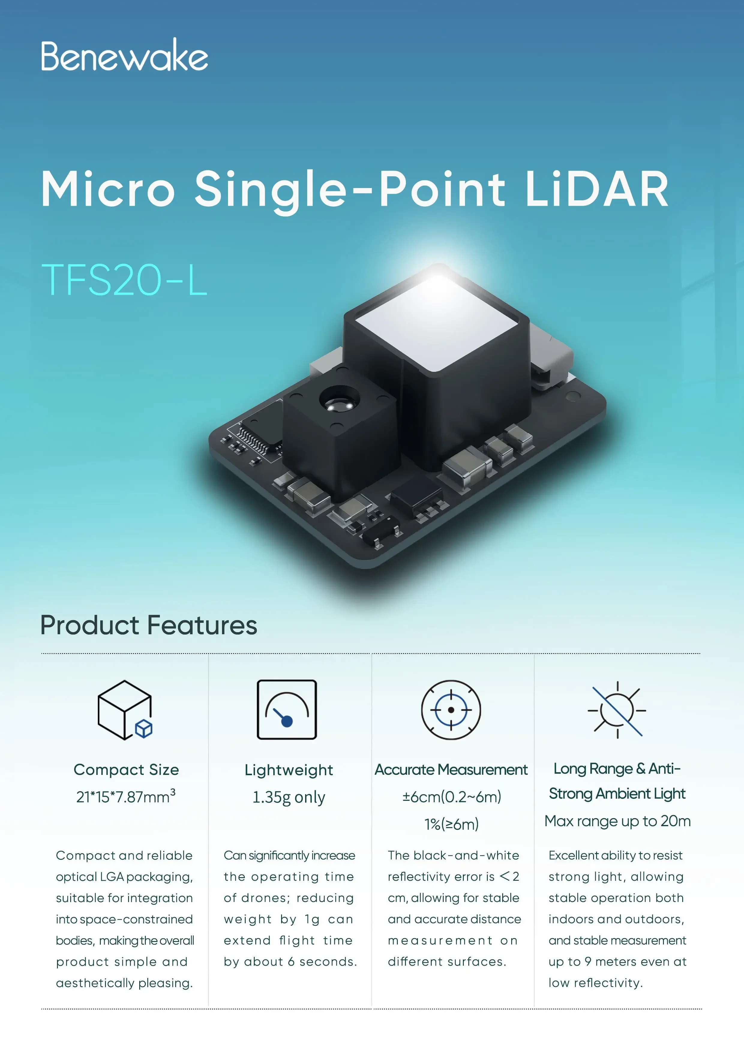 โมดูลเซ็นเซอร์ไมโคร LiDAR Bene - Arduino Robot บทวิจารณ์และราคา