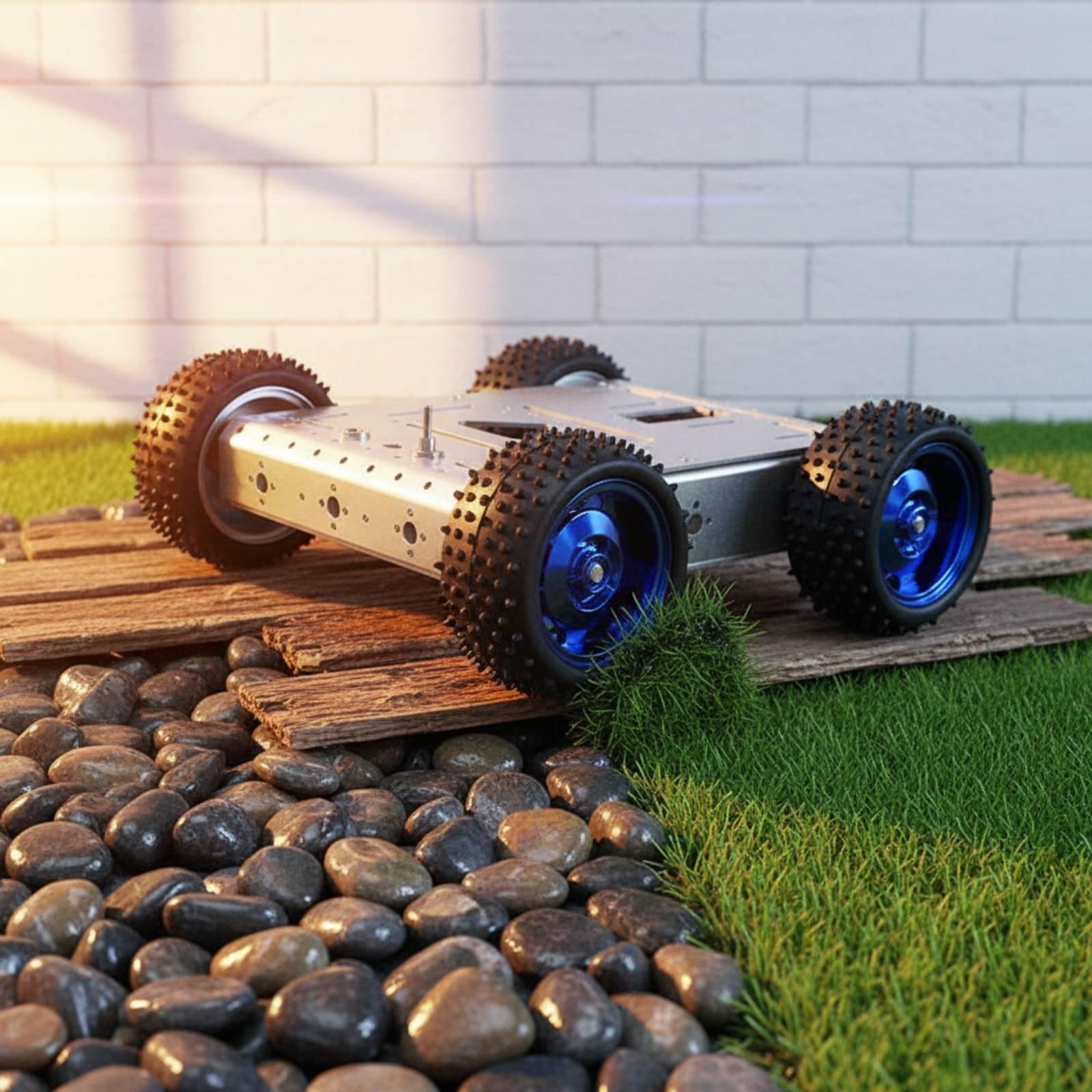 แชสซีรถยนต์อัจฉริยะขับเคลื่อนส - Robot Wheel บทวิจารณ์และราคา