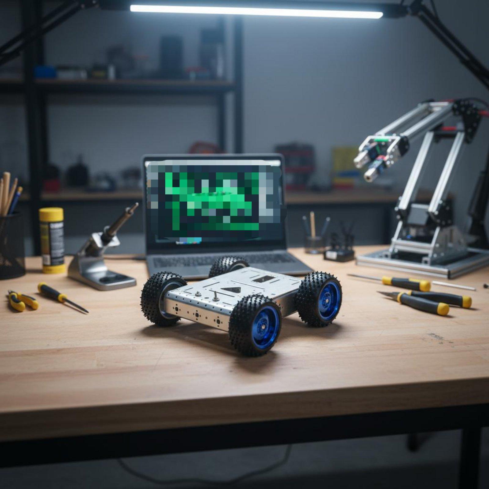 แชสซีรถยนต์อัจฉริยะขับเคลื่อนส - Robot Wheel บทวิจารณ์และราคา