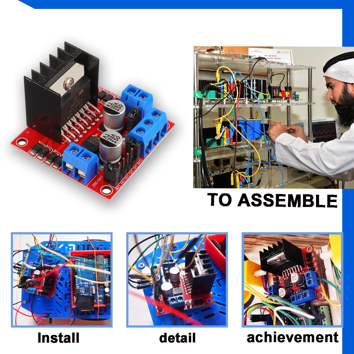 L298N มอเตอร์ไดรฟ์คอนโทรลเลอร์ - L298N Module บทวิจารณ์และราคา