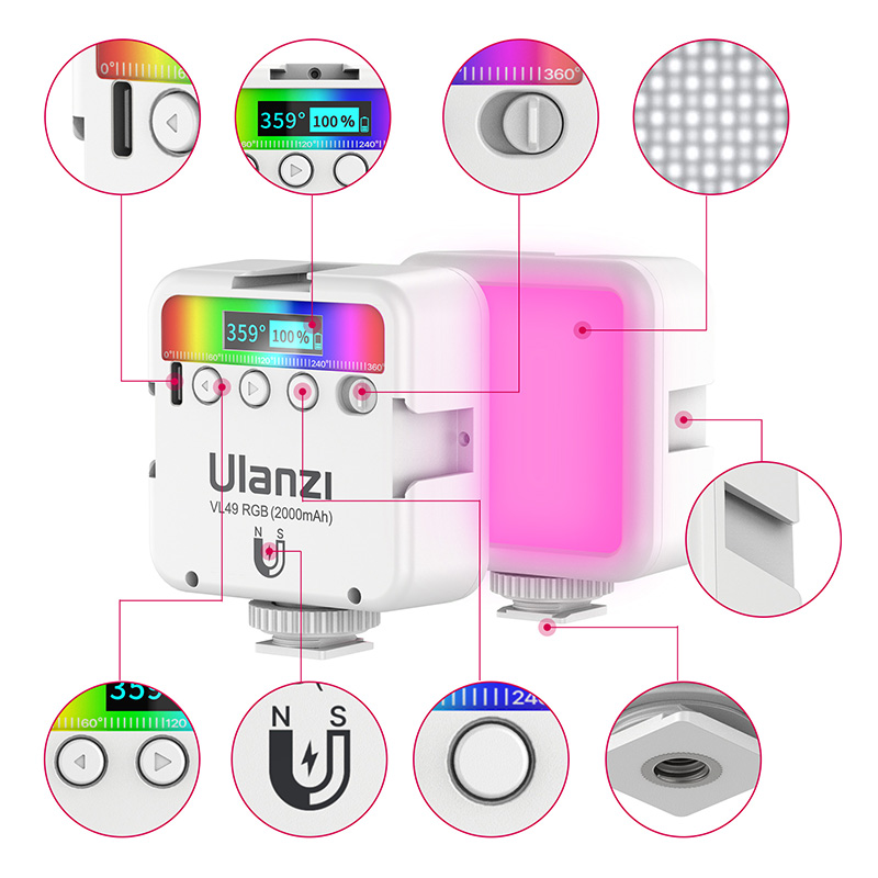 Ulanzi ไฟกล้อง RGB VL49 LED 25 - Uln2003 Driver บทวิจารณ์และราคา