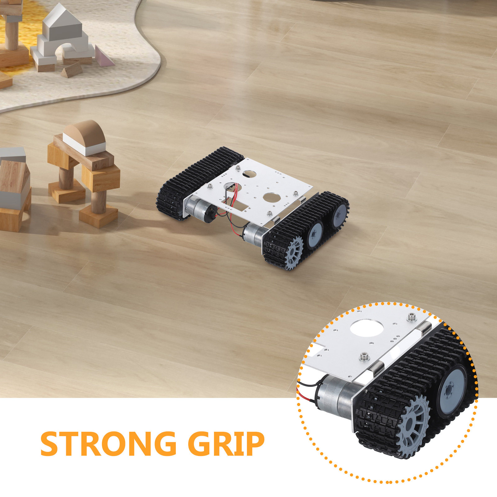 ชุดโครงรถถังหุ่นยนต์โลหะ - ชุด - Tracked Robot Chassis บทวิจารณ์และราคา