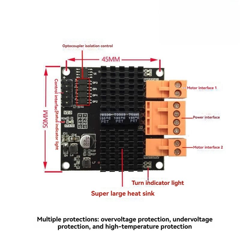 โมดูลขับมอเตอร์แบบมีแปรงถ่าน A - L298N Module บทวิจารณ์และราคา